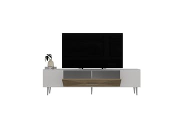 Drova Tv-bänk 150 cm - Ek/Vit/Silver - Möbler - TV- & Mediamöbler - TV bänk & mediabänk