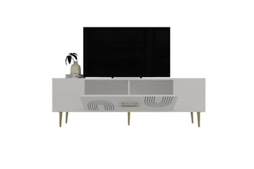 Drova Tv-bänk 150 cm - Vit/Guld - Möbler - TV- & Mediamöbler - TV bänk & mediabänk