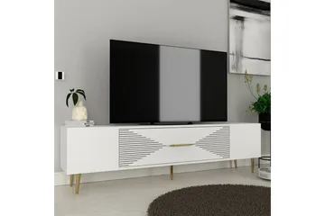 Drova Tv-bänk 150 cm - Vit/Guld - Möbler - TV- & Mediamöbler - TV bänk & mediabänk