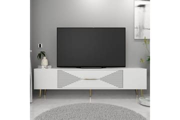 Drova Tv-bänk 150 cm - Vit/Guld - Möbler - TV- & Mediamöbler - TV bänk & mediabänk