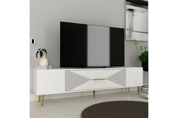 Drova Tv-bänk 150 cm - Vit/Guld - Möbler - TV- & Mediamöbler - TV bänk & mediabänk