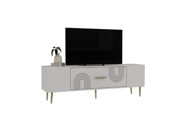 Drova Tv-bänk 150 cm - Vit/Guld - Möbler - TV- & Mediamöbler - TV bänk & mediabänk
