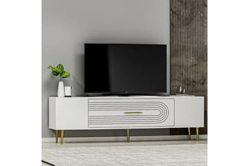 Drova Tv-bänk 150 cm - Vit/Guld - Möbler - TV- & Mediamöbler - TV bänk & mediabänk