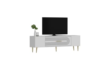 Drova Tv-bänk 150 cm - Vit/Guld - Möbler - TV- & Mediamöbler - TV bänk & mediabänk