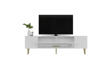 Drova Tv-bänk 150 cm - Vit/Guld - Möbler - TV- & Mediamöbler - TV bänk & mediabänk