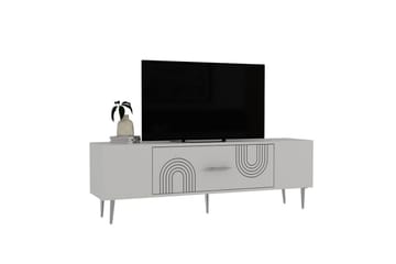 Drova Tv-bänk 150 cm - Vit/Silver - Möbler - TV- & Mediamöbler - TV bänk & mediabänk