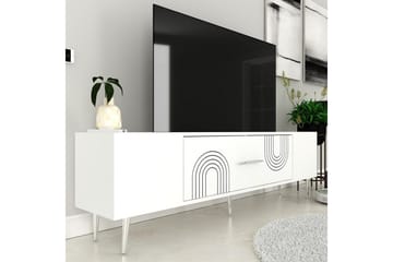 Drova Tv-bänk 150 cm - Vit/Silver - Möbler - TV- & Mediamöbler - TV bänk & mediabänk