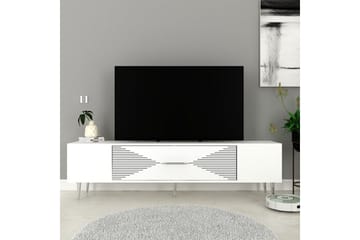 Drova Tv-bänk 150 cm - Vit/Silver - Möbler - TV- & Mediamöbler - TV bänk & mediabänk