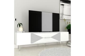 Drova Tv-bänk 150 cm - Vit/Silver - Möbler - TV- & Mediamöbler - TV bänk & mediabänk