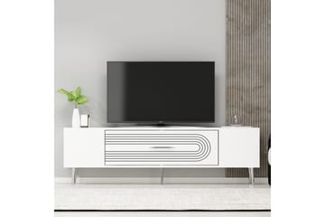 Drova Tv-bänk 150 cm - Vit/Silver - Möbler - TV- & Mediamöbler - TV bänk & mediabänk
