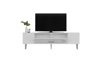 Drova Tv-bänk 150 cm - Vit/Silver - Möbler - TV- & Mediamöbler - TV bänk & mediabänk
