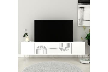 Drova Tv-bänk 150 cm - Vit/Silver - Möbler - TV- & Mediamöbler - TV bänk & mediabänk