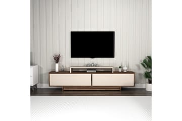 Durros Tv-bänk 180 cm - Valnöt/Beige - Möbler - TV- & Mediamöbler - TV bänk & mediabänk