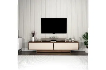 Durros Tv-bänk 180 cm - Valnöt/Beige - Möbler - TV- & Mediamöbler - TV bänk & mediabänk