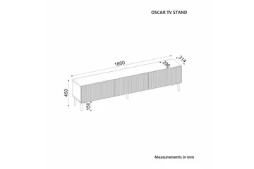 Elith Tv-bänk 180 cm - Ek - Möbler - TV- & Mediamöbler - TV bänk & mediabänk