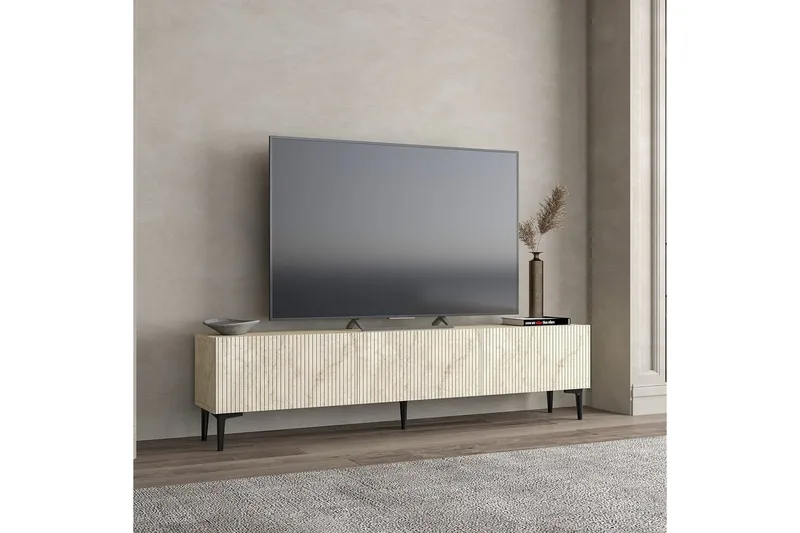 Elith Tv-bänk 180 cm - Travertine - Möbler - TV- & Mediamöbler - TV bänk & mediabänk