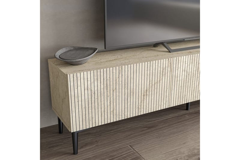 Elith Tv-bänk 180 cm - Travertine - Möbler - TV- & Mediamöbler - TV bänk & mediabänk