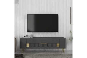 Estel Tv-bänk 120 cm - Antracit/Guld - Möbler - TV- & Mediamöbler - TV bänk & mediabänk