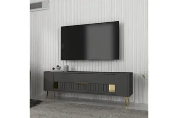 Estel Tv-bänk 120 cm - Antracit/Guld - Möbler - TV- & Mediamöbler - TV bänk & mediabänk
