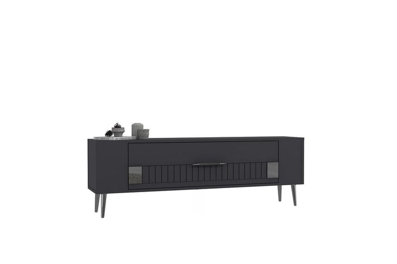 Estel Tv-bänk 120 cm - Antracit/Silver - Möbler - TV- & Mediamöbler - TV bänk & mediabänk