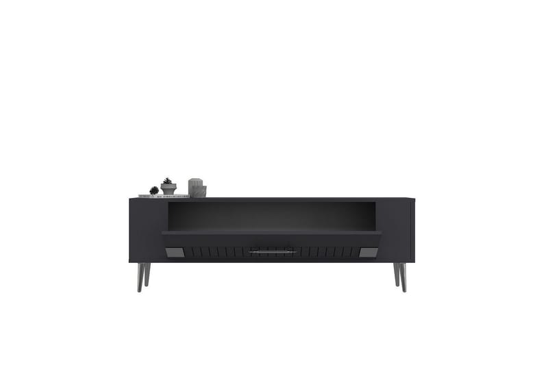 Estel Tv-bänk 120 cm - Antracit/Silver - Möbler - TV- & Mediamöbler - TV bänk & mediabänk