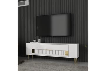 Estel Tv-bänk 120 cm - Vit/Guld - Möbler - TV- & Mediamöbler - TV bänk & mediabänk