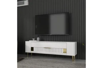 Estel Tv-bänk 120 cm - Vit/Guld - Möbler - TV- & Mediamöbler - TV bänk & mediabänk