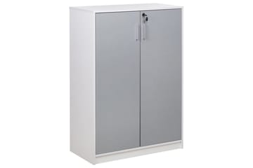 Förvaringsenhet Zehna Grå, vit, 80x40x117 cm - Grå, vit, 80x40x117 cm - Möbler - TV- & Mediamöbler - Mediastativ & väggfäste - Tv-stativ & Tv-väggfäste