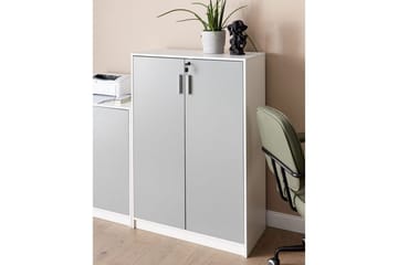 Förvaringsenhet Zehna Grå, vit, 80x40x117 cm - Grå, vit, 80x40x117 cm - Möbler - TV- & Mediamöbler - Mediastativ & väggfäste - Tv-stativ & Tv-väggfäste