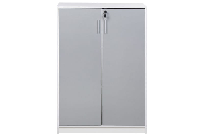 Förvaringsenhet Zehna Grå, vit, 80x40x117 cm - Grå, vit, 80x40x117 cm - Möbler - TV- & Mediamöbler - Mediastativ & väggfäste - Tv-stativ & Tv-väggfäste