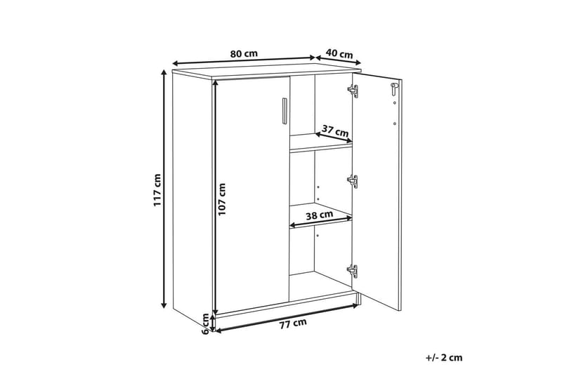 Förvaringsenhet Zehna Ljus trä, svart, 80x40x117 cm - Ljus trä, svart, 80x40x117 cm - Möbler - TV- & Mediamöbler - Mediastativ & väggfäste - Tv-stativ & Tv-väggfäste