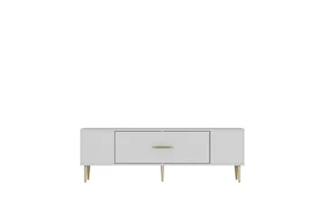 Feynor Tv-bänk 150 cm - Vit/Guld - Möbler - TV- & Mediamöbler - TV bänk & mediabänk