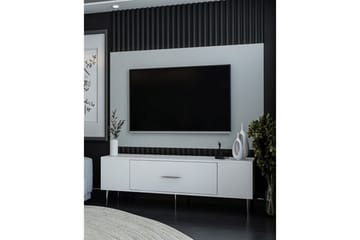 Feynor Tv-bänk 150 cm - Vit/Silver - Möbler - TV- & Mediamöbler - TV bänk & mediabänk