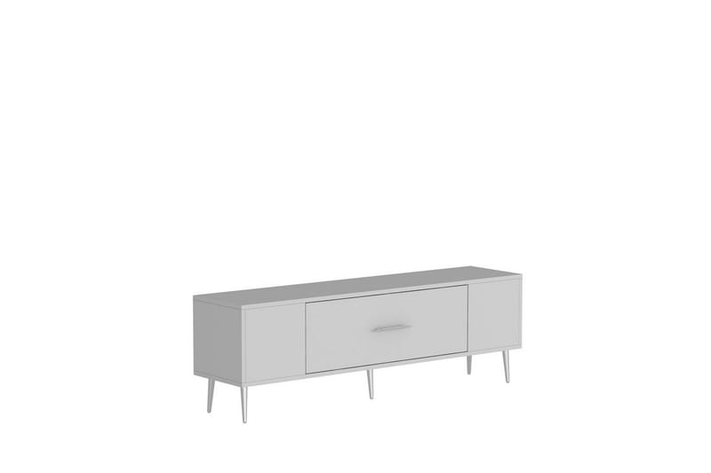 Feynor Tv-bänk 150 cm - Vit/Silver - Möbler - TV- & Mediamöbler - TV bänk & mediabänk