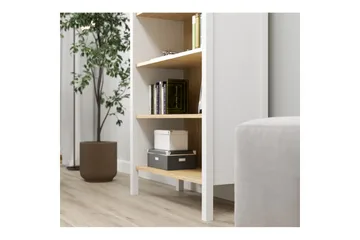 Fynric Bokhylla 83 cm - Natur/Vit - Förvaring - Hylla - Bokhylla