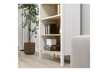 Fynric Bokhylla 83 cm - Natur/Vit - Förvaring - Hylla - Bokhylla