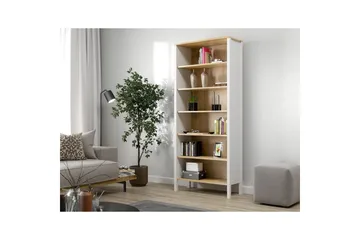 Fynric Bokhylla 83 cm - Natur/Vit - Förvaring - Hylla - Bokhylla