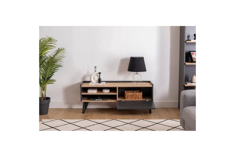 Giancarlo Tv-bänk 120 cm - Blå/Antracit - Möbler - TV- & Mediamöbler - TV bänk & mediabänk