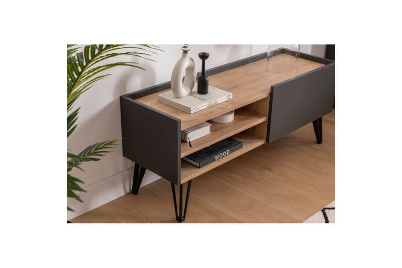 Giancarlo Tv-bänk 120 cm - Blå/Antracit - Möbler - TV- & Mediamöbler - TV bänk & mediabänk