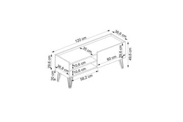 Giancarlo Tv-bänk 120 cm - Blå/Antracit - Möbler - TV- & Mediamöbler - TV bänk & mediabänk
