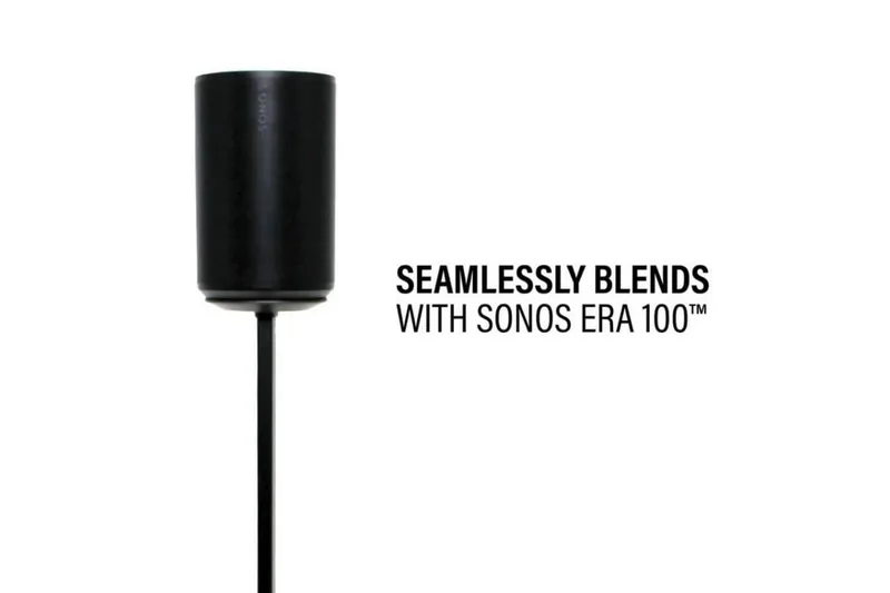 Golvstativ Sanus för Sonos ERA 100 2 Delar - Svart - Möbler - TV- & Mediamöbler - Mediastativ & väggfäste - Högtalarstativ