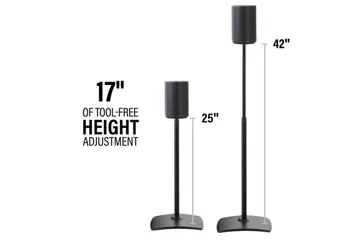 Golvstativ Sanus för Sonos ERA 100 2 Delar - Svart - Möbler - TV- & Mediamöbler - Mediastativ & väggfäste - Högtalarstativ