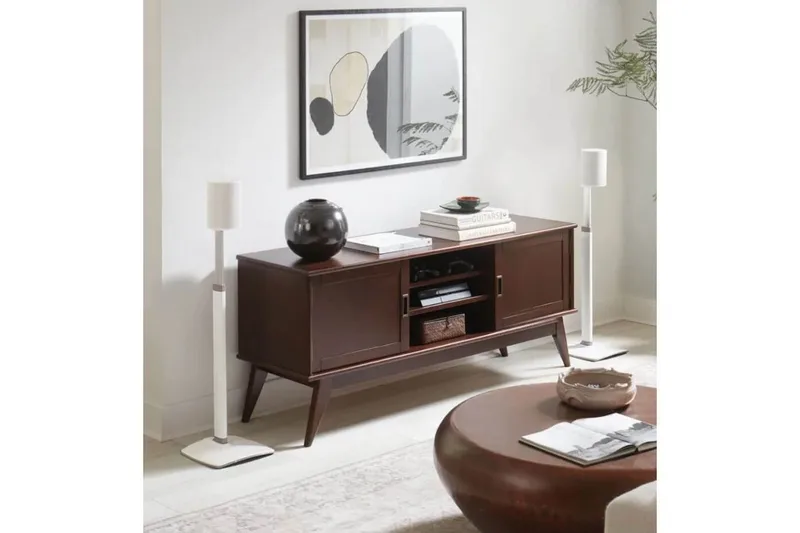 Golvstativ Sanus för Sonos ERA 100 2 Delar - Vit - Möbler - TV- & Mediamöbler - Mediastativ & väggfäste - Högtalarstativ