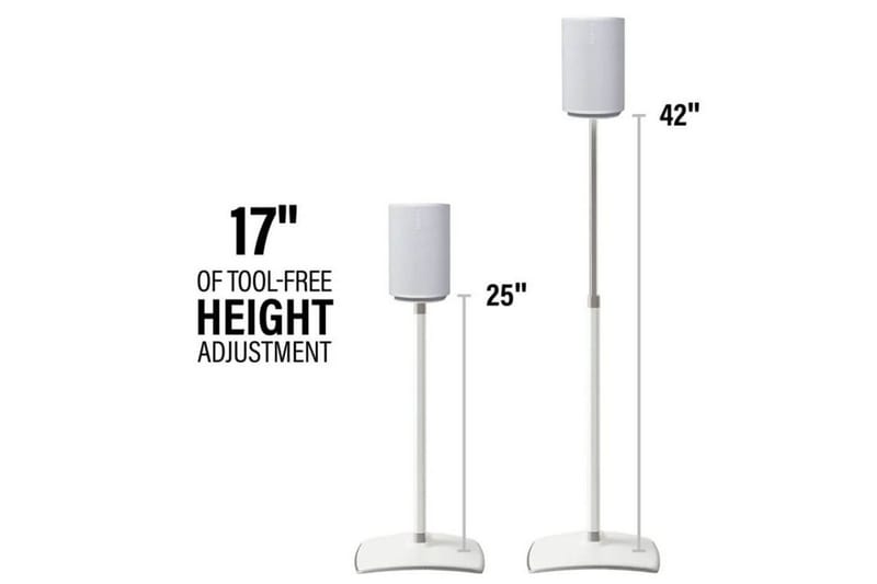 Golvstativ Sanus för Sonos ERA 100 2 Delar - Vit - Möbler - TV- & Mediamöbler - Mediastativ & väggfäste - Högtalarstativ