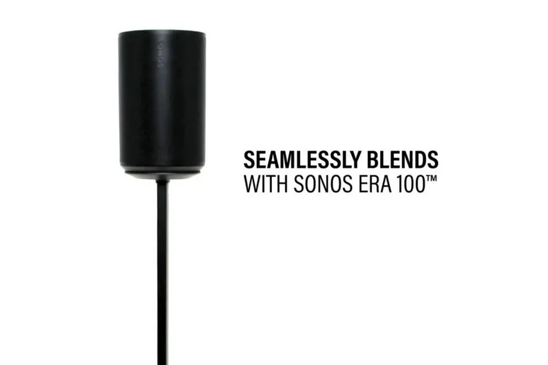 Golvstativ Sanus för Sonos ERA 100 - Svart - Möbler - TV- & Mediamöbler - Mediastativ & väggfäste - Högtalarstativ