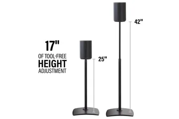 Golvstativ Sanus för Sonos ERA 100 - Svart - Möbler - TV- & Mediamöbler - Mediastativ & väggfäste - Högtalarstativ