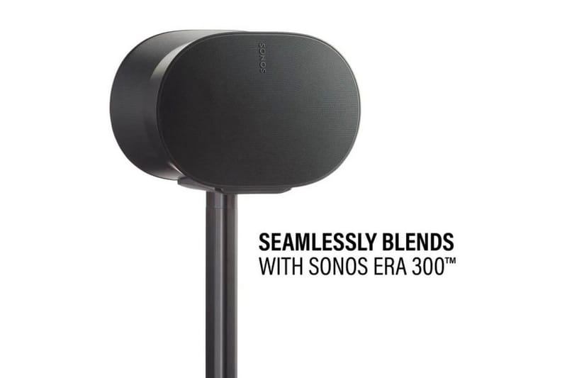 Golvstativ Sanus för Sonos ERA 300 2 Delar - Svart - Möbler - TV- & Mediamöbler - Mediastativ & väggfäste - Högtalarstativ