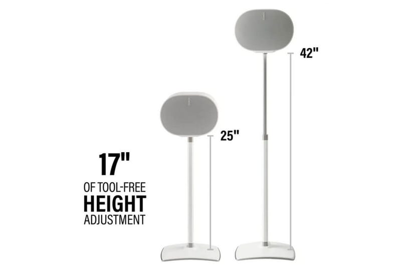 Golvstativ Sanus för Sonos ERA 300 2 Delar - Vit - Möbler - TV- & Mediamöbler - Mediastativ & väggfäste - Högtalarstativ