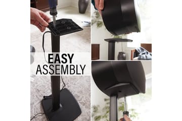 Golvstativ Sanus för Sonos ERA 300 - Svart - Möbler - TV- & Mediamöbler - Mediastativ & väggfäste - Högtalarstativ