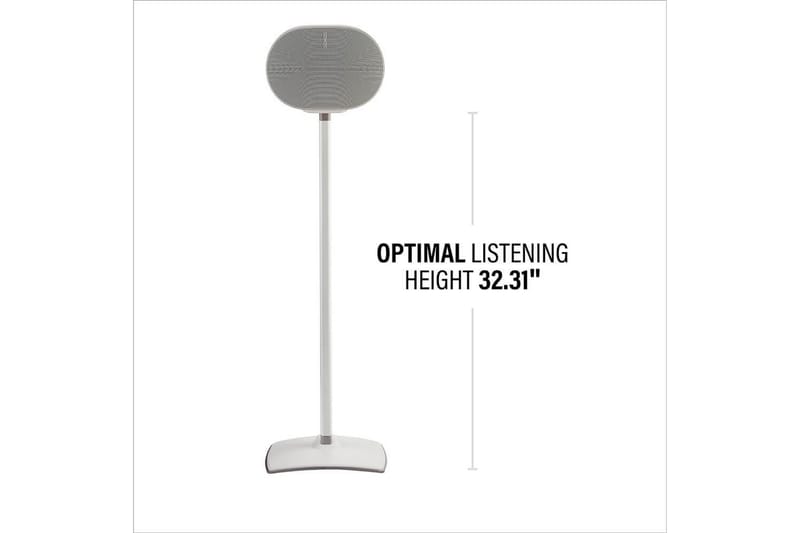 Golvstativ Sanus för Sonos ERA 300 Vit, Fast stativ - Vit, Fast stativ - Möbler - TV- & Mediamöbler - Mediastativ & väggfäste - Högtalarstativ